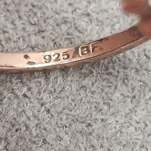 Ruby Pear Halo Ring 6.5 Sterling Silver 925 Black Diamonds Statement Whimsigoth - Picture 10 of 11